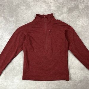 [146] Rab Red Long Sleeve Relaxed Logo 1/4 Zip Fleece Jacket Women’s Size XL